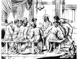 The last supper (Engraving based on a picture by Raphael)